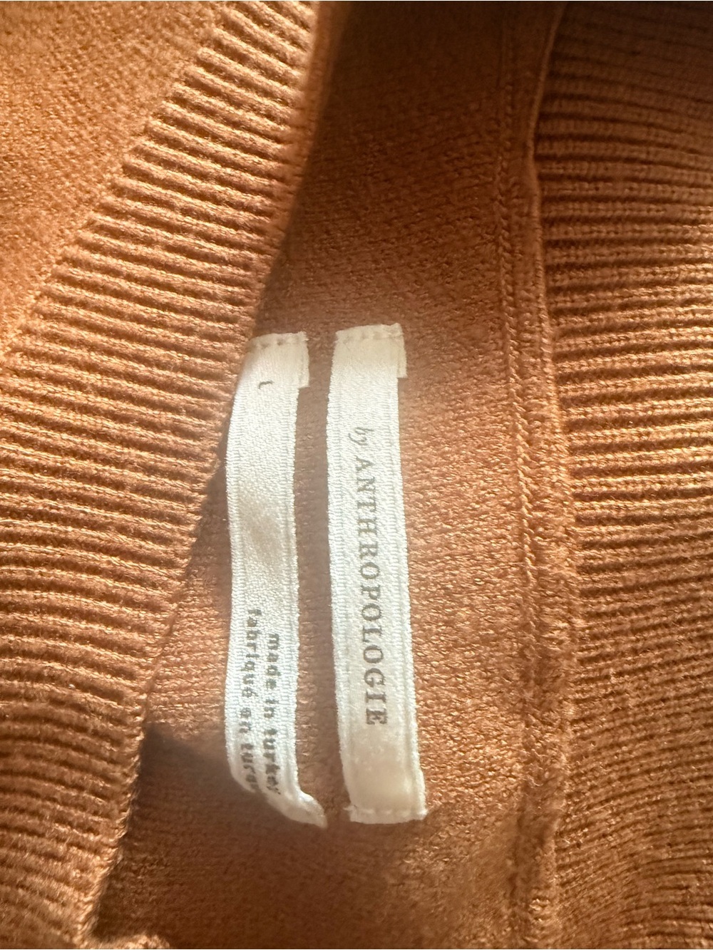 Anthropologie Rust Brown Knit Top - Picture 2 of 3
